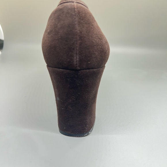 Anne Klein II Suede Brown Animal Print Leopard Loafers Shoes Size 7, Heels 3” - Picture 6 of 10